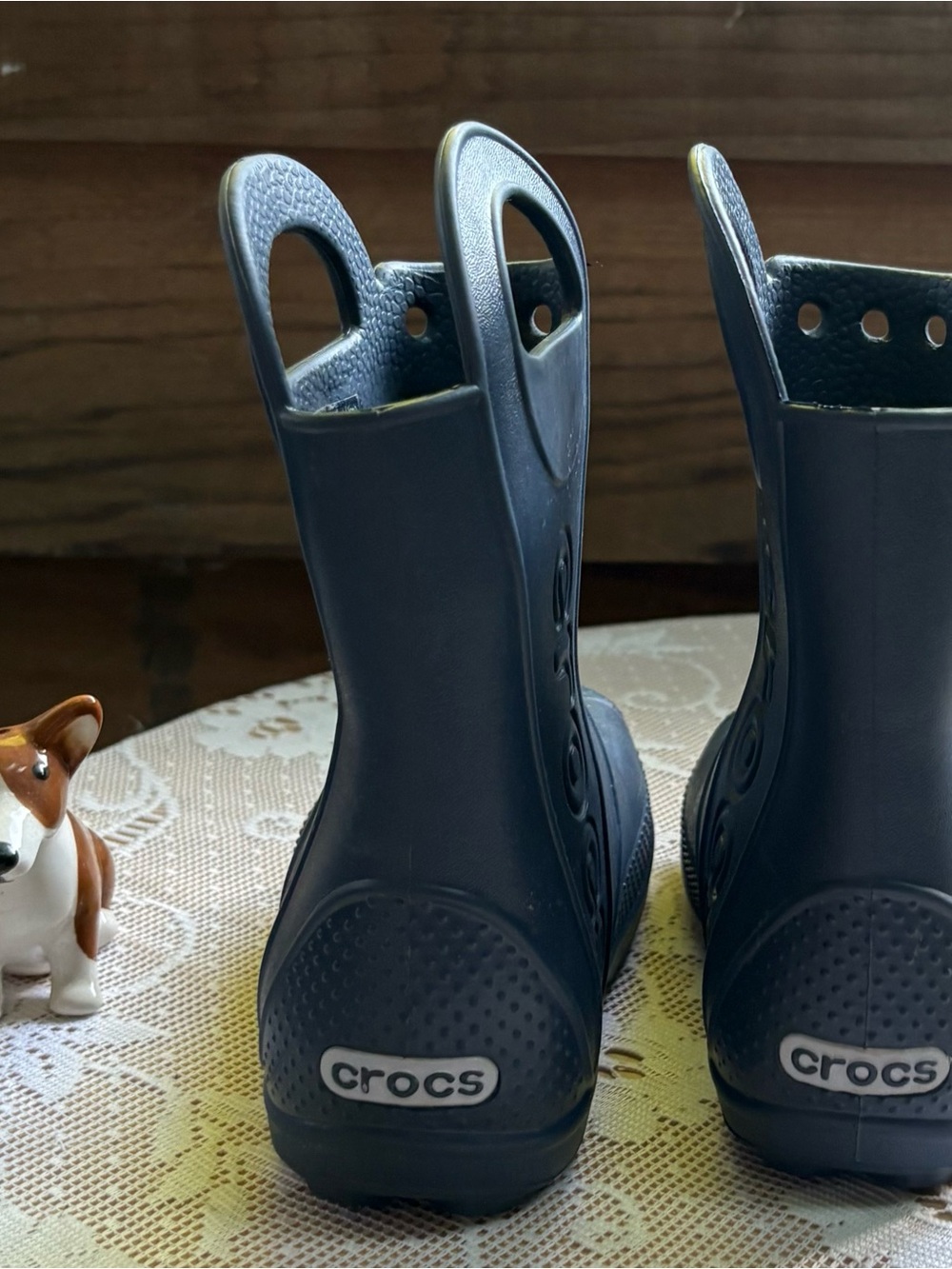 Crocs Pull Up Rain Boots. C10 - Picture 3 of 5